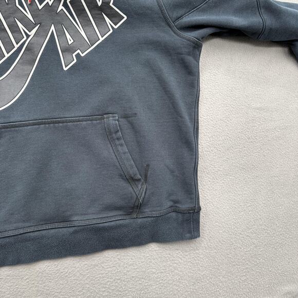 Nike Air Hoodie Mens Large Black Pullover Sweatshirt Swoosh Graphic Gym Workout. - Picture 7 of 10